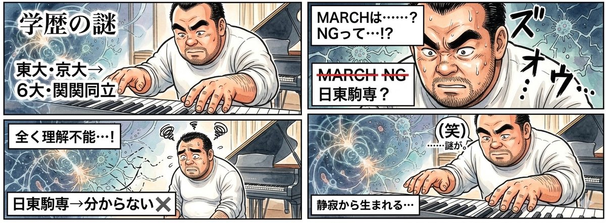 AI Image Generation Prompt for 4-Panel Manga: Academic Silence 1