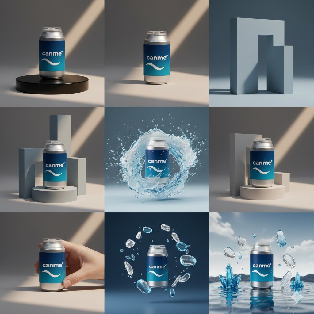 3x3 Grid Commercial Marketing Campaign Prompt 1