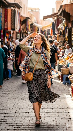 Lifestyle Portrait in Moroccan Souk 1