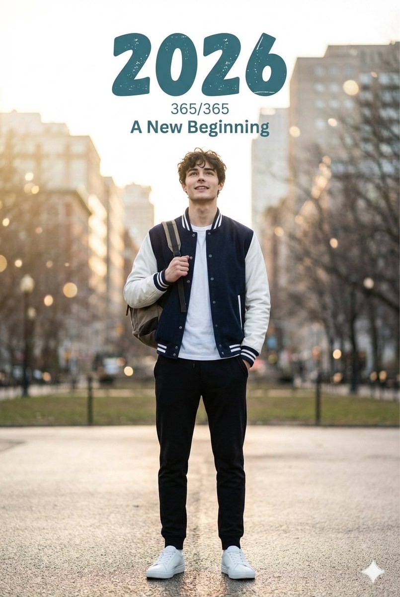 Cinematic New Year's Portrait with Typography 1