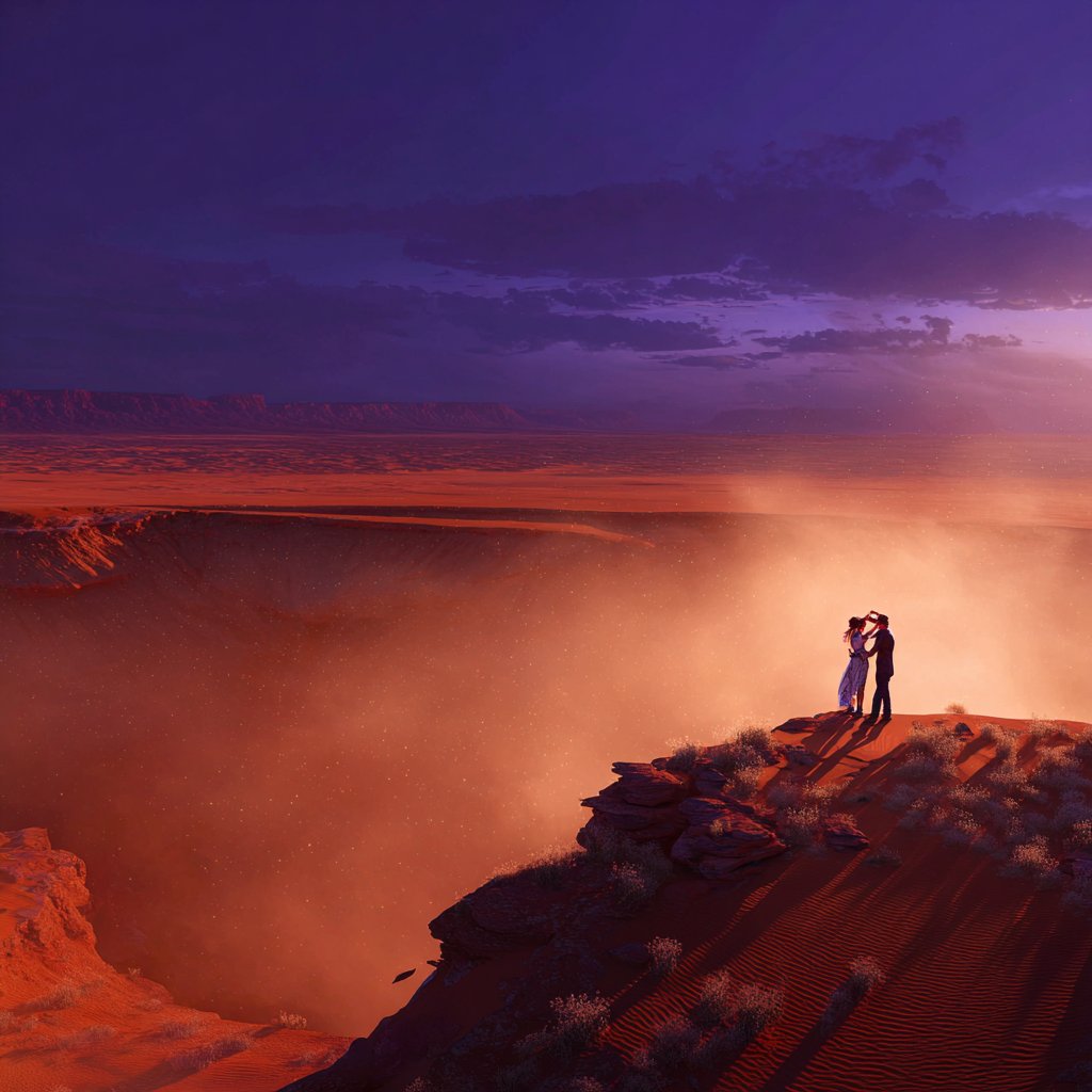 Ultra-Real 16K Cinematic Scene of Romantic Date on Mars 1