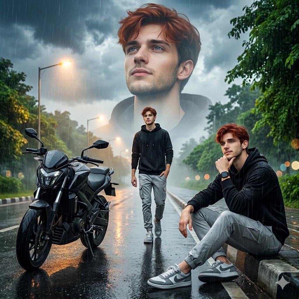 Cinematic Rainy Day Portrait Collage 1