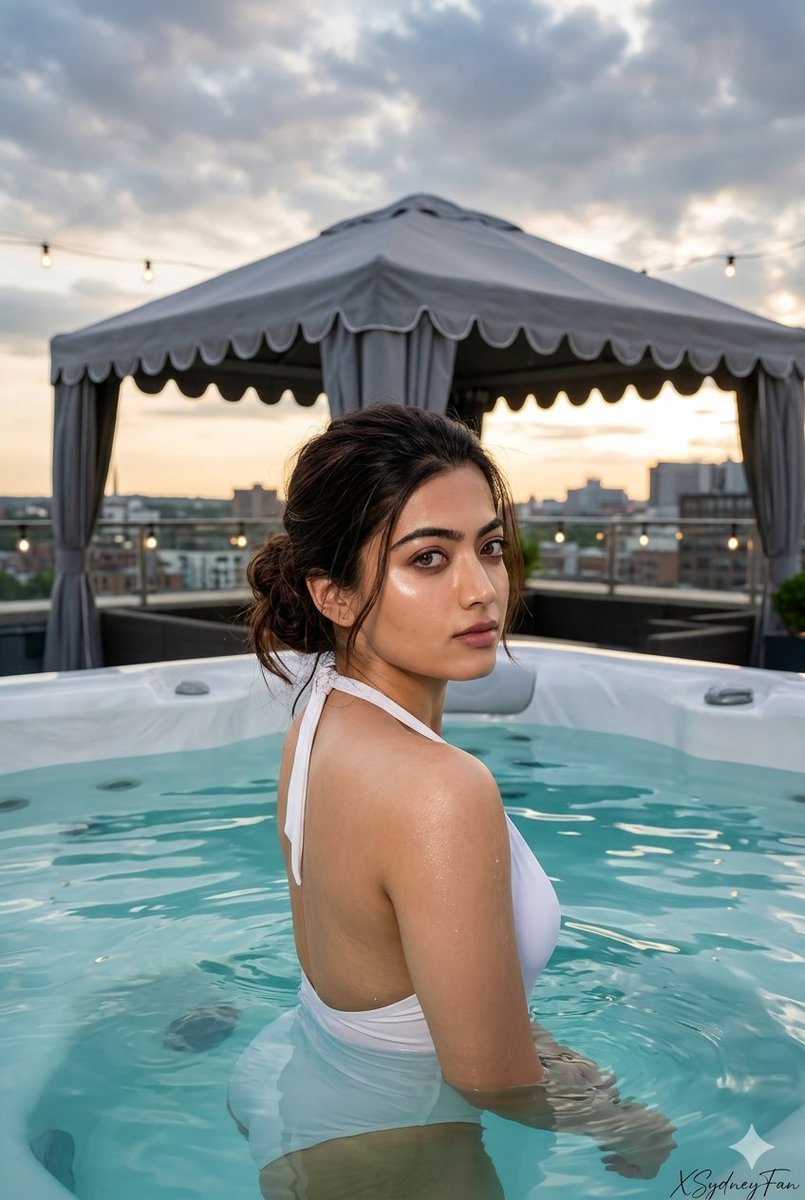 Rooftop Hot Tub Portrait Prompt 3
