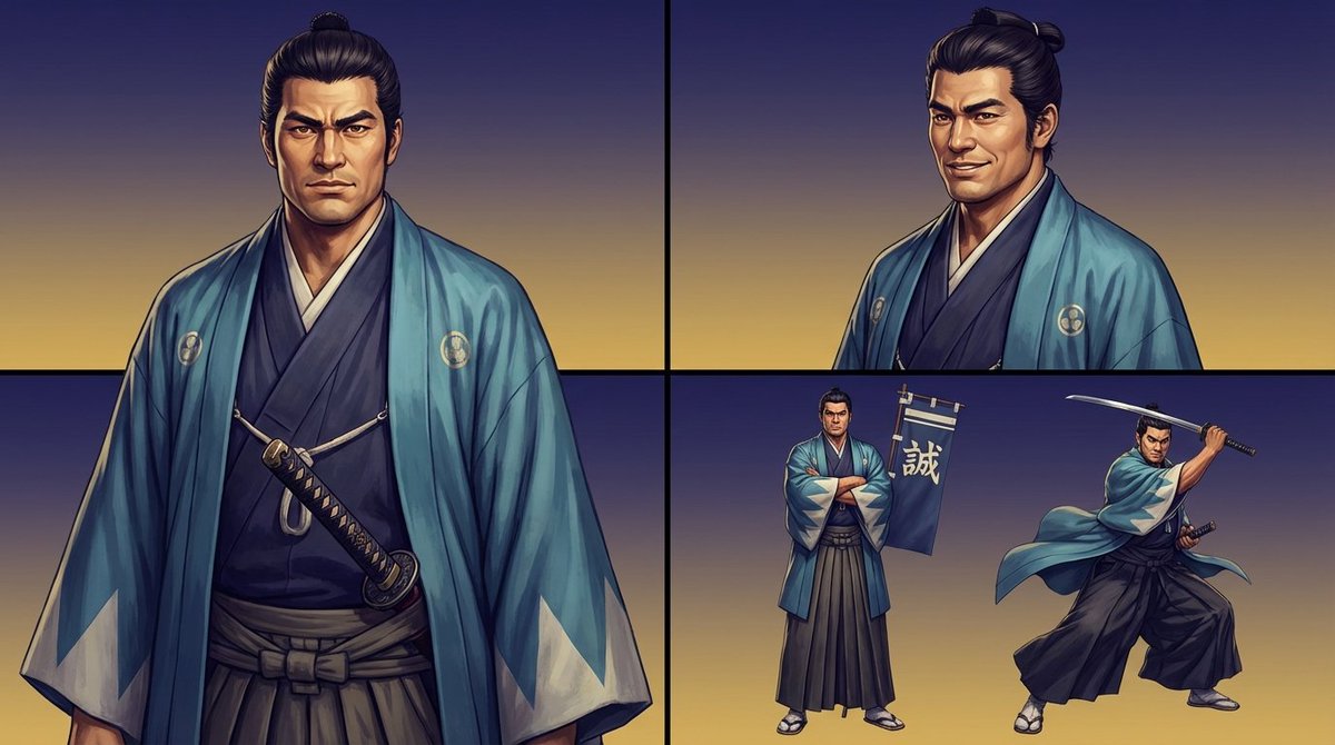 Character Sheet and Illustration Generation for Bakumatsu Agents 2