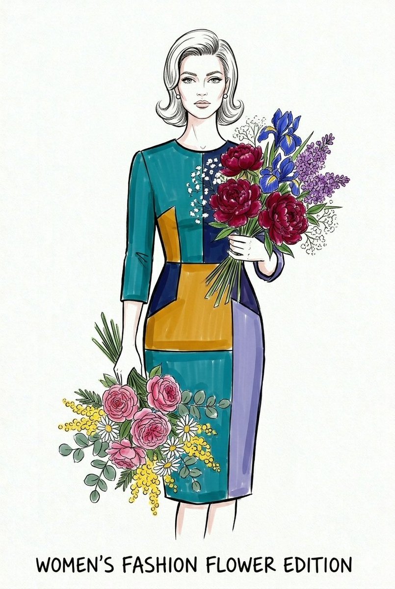 Watercolor Fashion Illustration Sketch 3