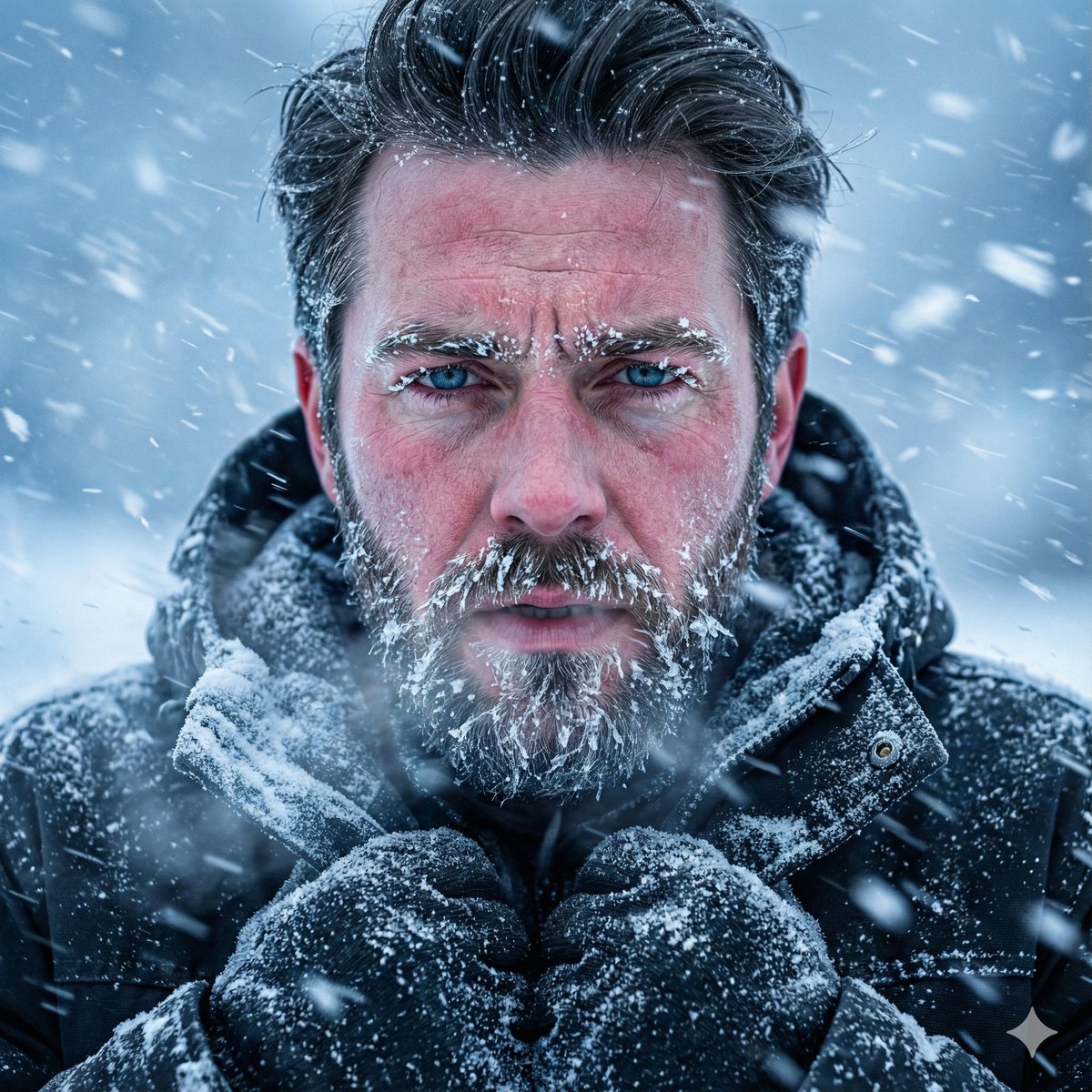 Structured Prompt for Ultra-Realistic Portrait of Man in Snowstorm 1