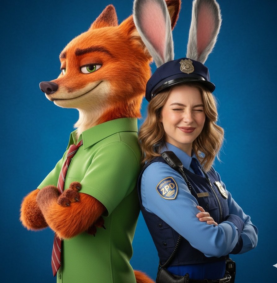 Hyper-Realistic Zootopia Cosplay Portrait with Identity Lock 1