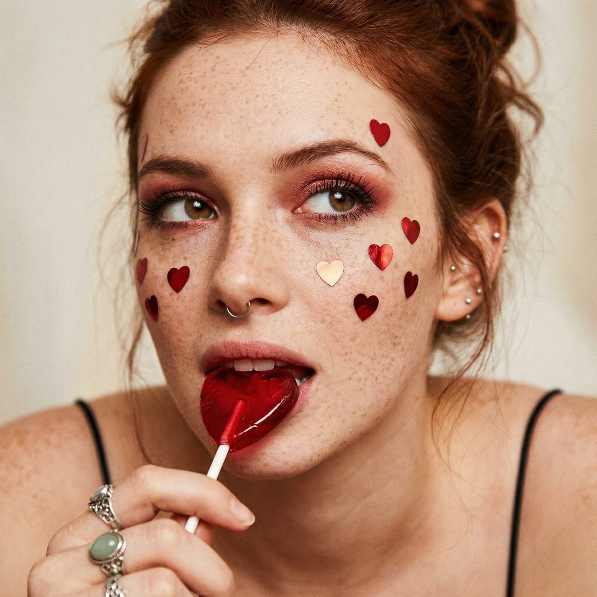 Coquette Soft Grunge Portrait with Lollipop (JSON) 2