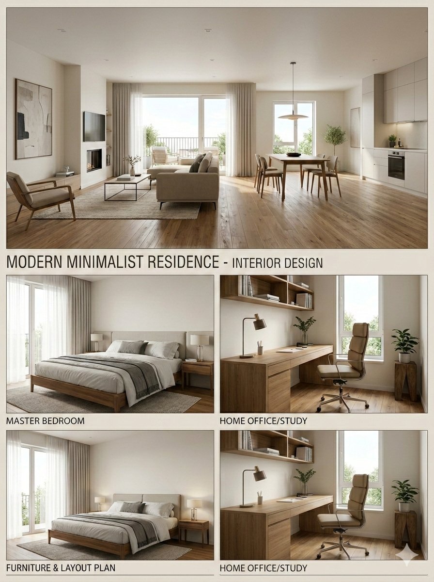 Modern Minimalist Interior Design Presentation Board 1