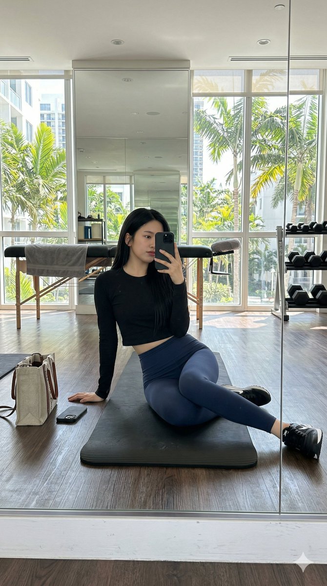 IVE's An Yujin Mirror Selfie in Gym 2