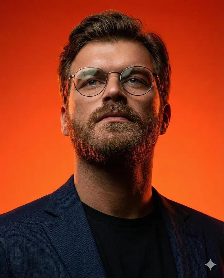 Cinematic Studio Portrait of an Intellectual Man 4