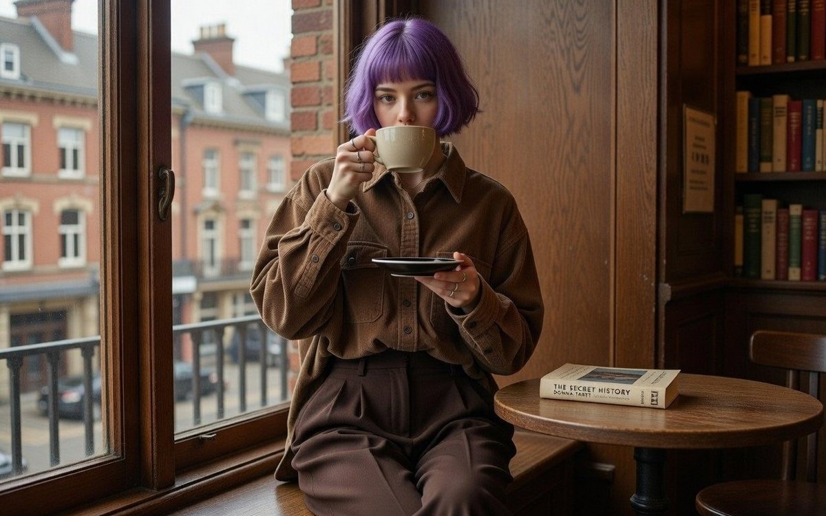 Dark Academia Library Portrait 1