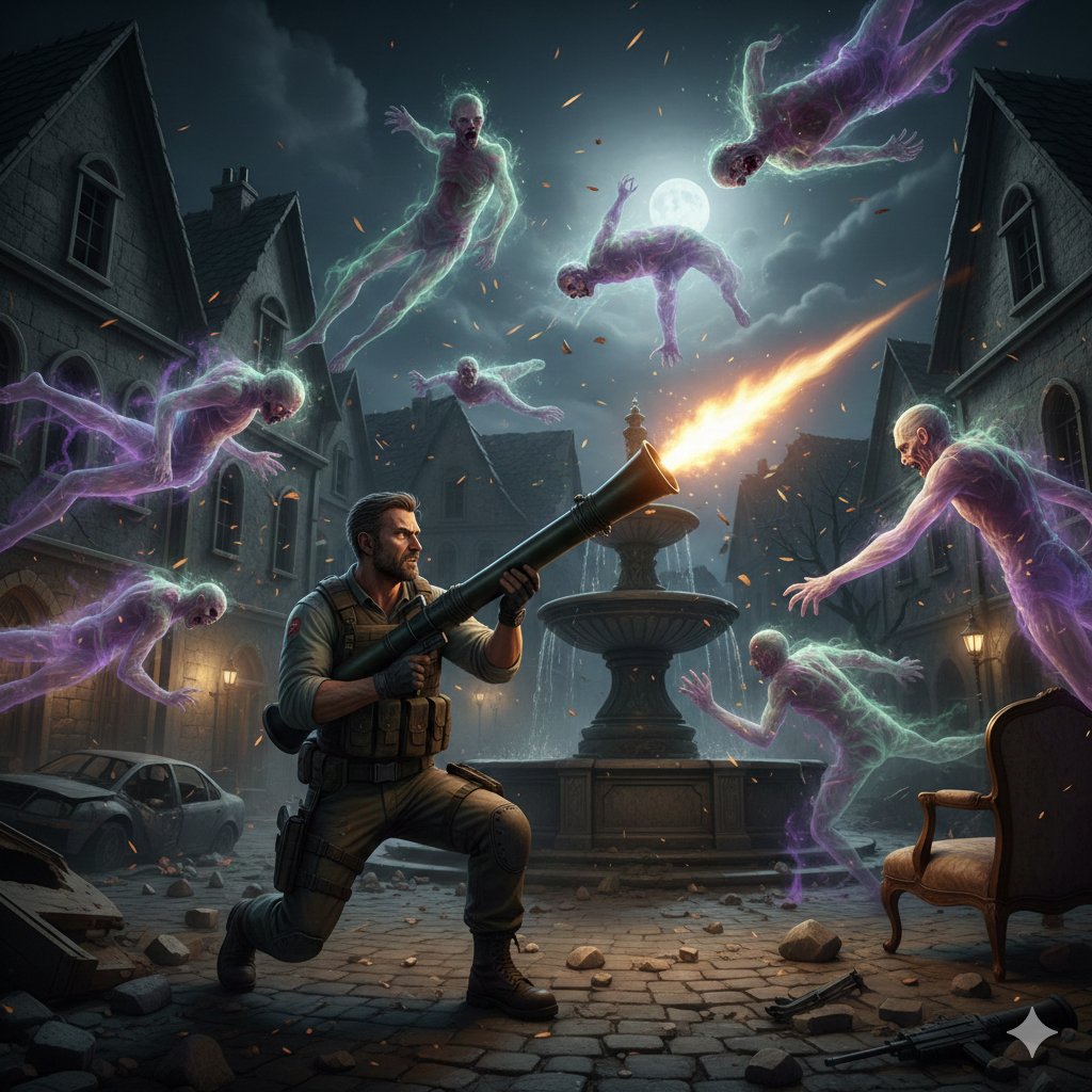 Resident Evil Rocket Launcher with Ethereal Mobs 2