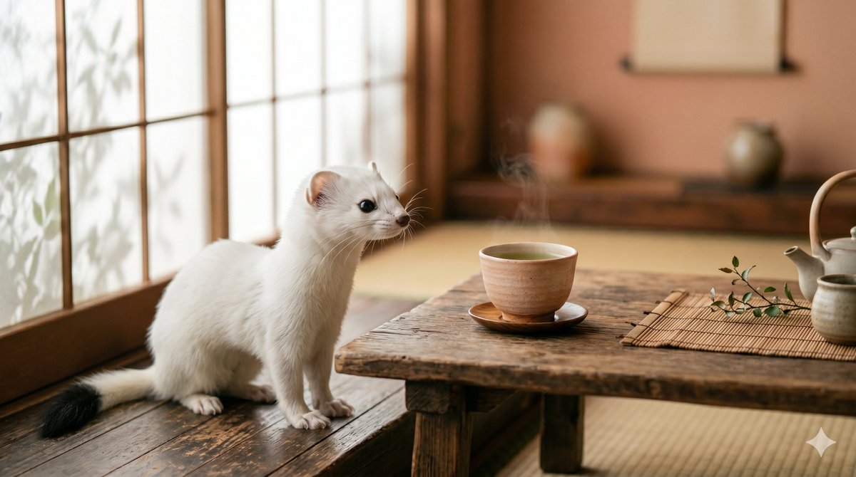 Ermine in a Japanese Tea Room 1