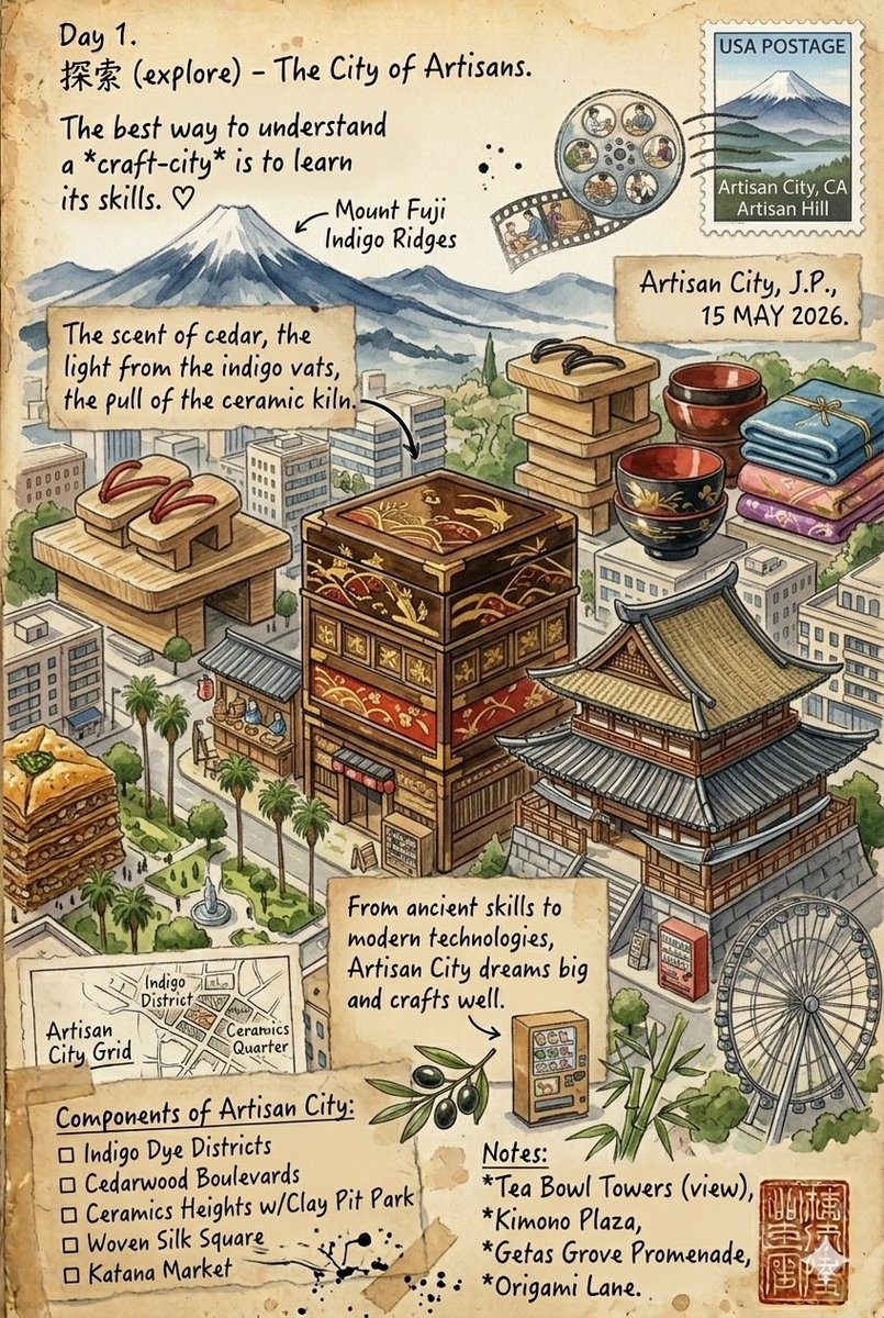 Vintage travel journal watercolor 2