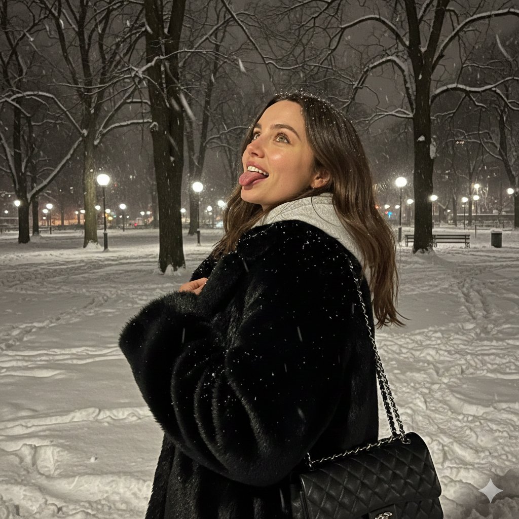 Ana de Armas Winter Cozy Portrait Prompt 1