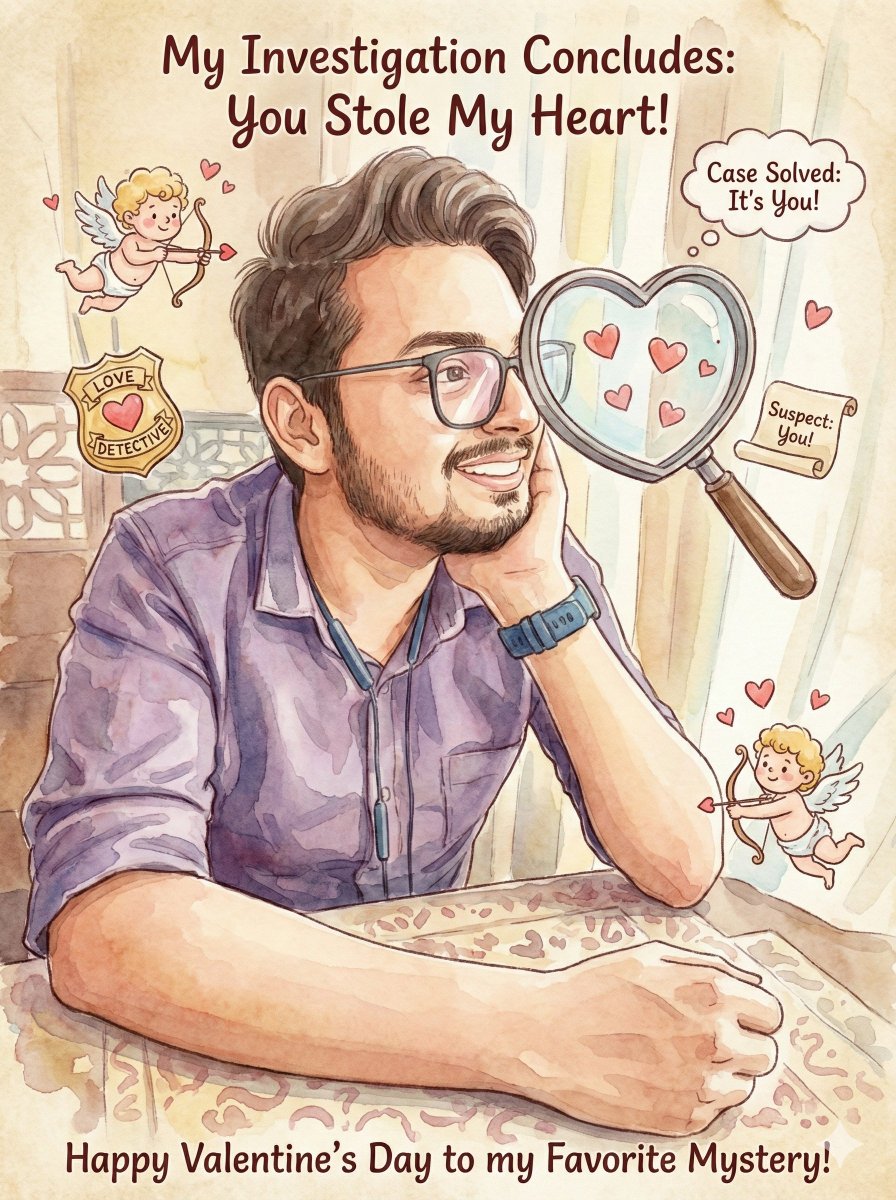 Image Transformation into Watercolor Valentine's Day Card 3
