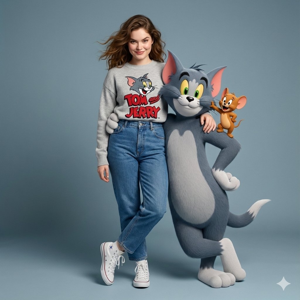 Hyper-Realistic Tom & Jerry Interaction Portrait 1