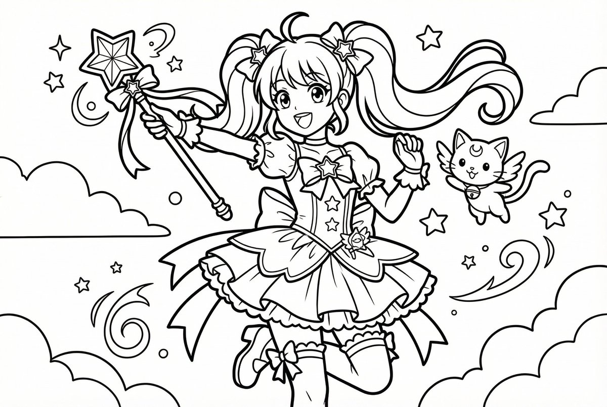 Coloring book line art prompt for Nano Banana Pro 3