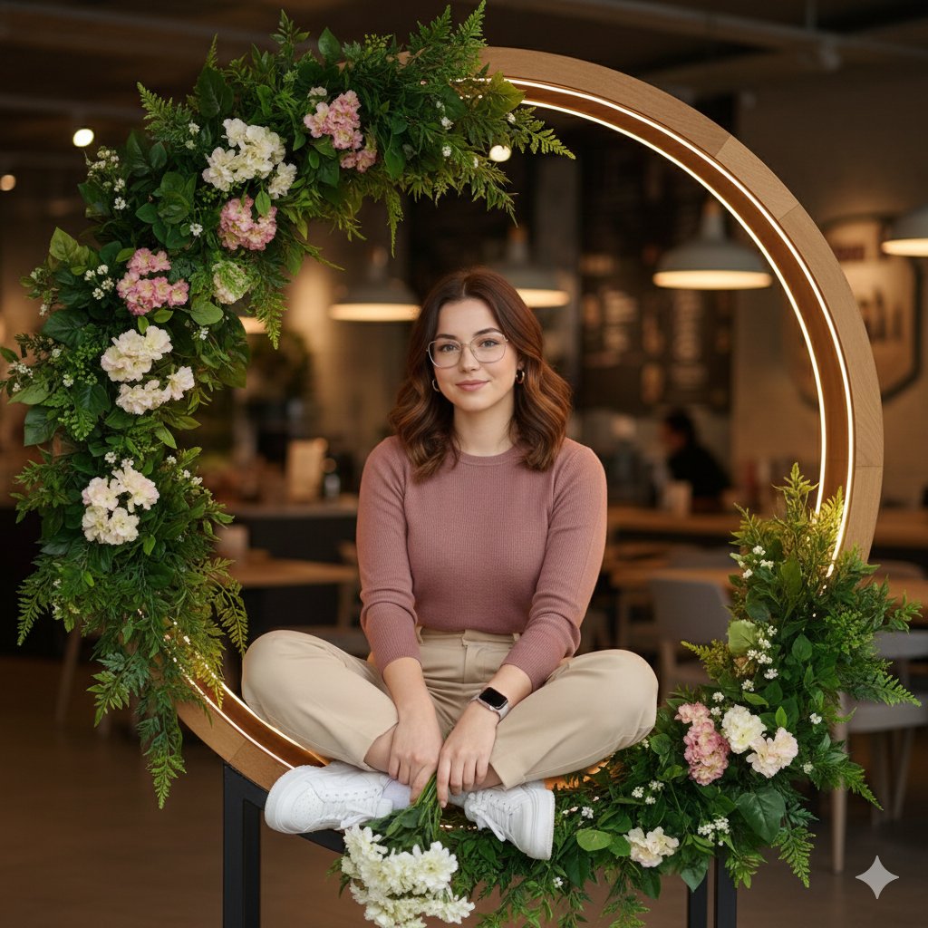 Ultra-Realistic Café Portrait with Identity Lock 1