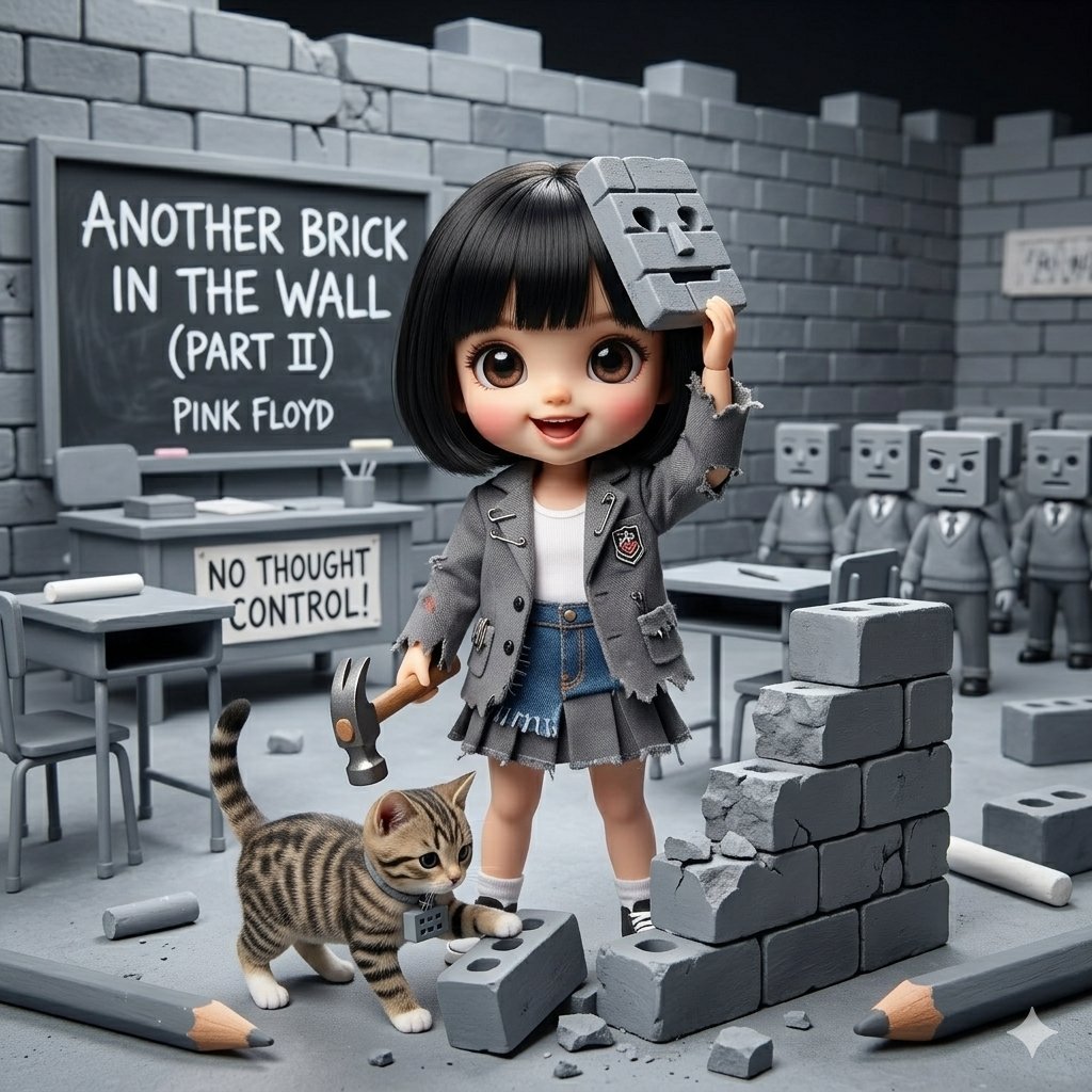 Image Generation from Western Song: Another Brick In The Wall 2
