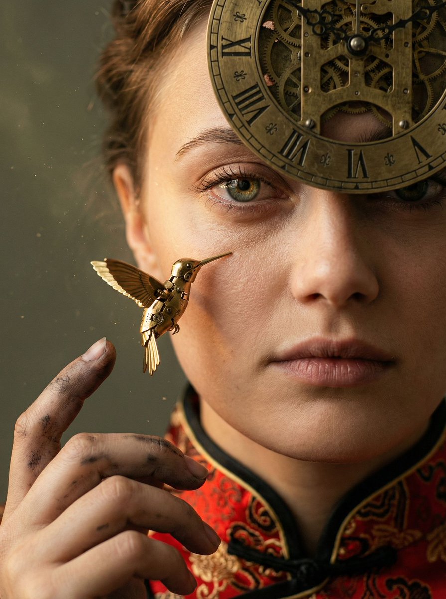 Game Asset - Mechanical Melancholy Macro Portrait Prompt 2