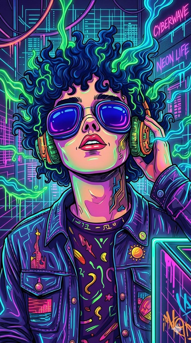 Cyberwave Pop-Art Illustration 2