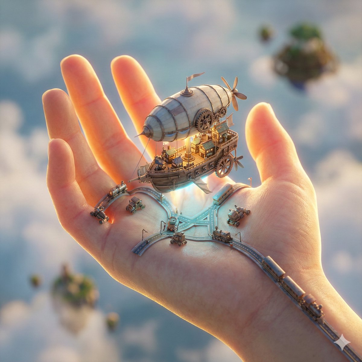 City in Hand Micro-World Prompt 2