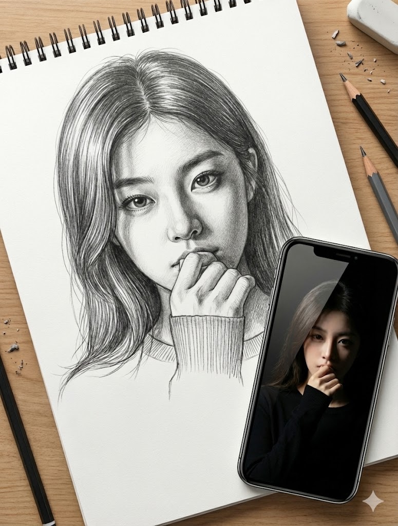 Masterful Realistic Oil Painting of a Live Model 1