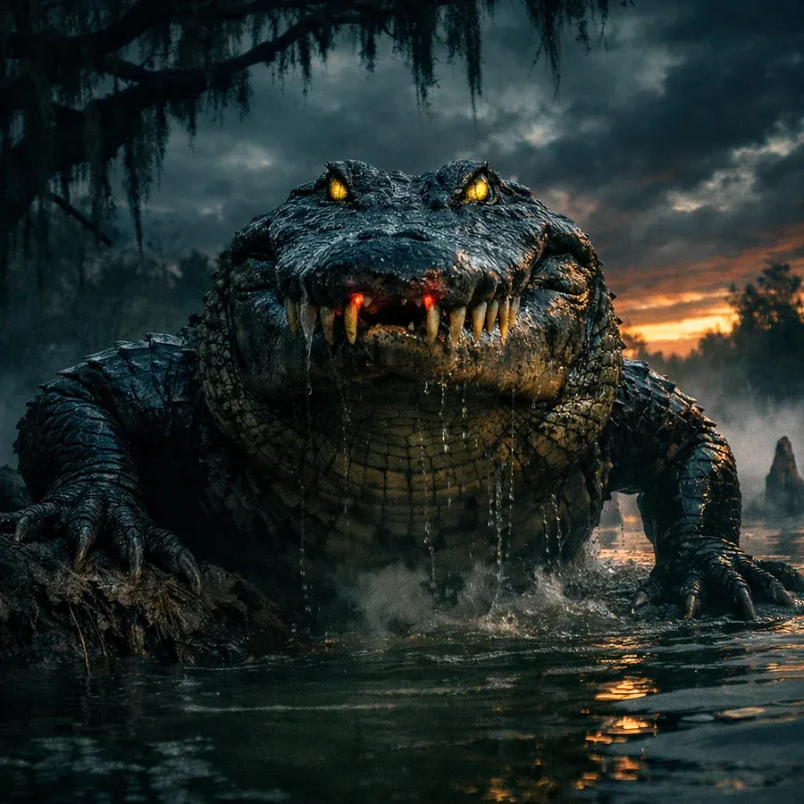 Alligator in Swamp Wildlife Photo 2