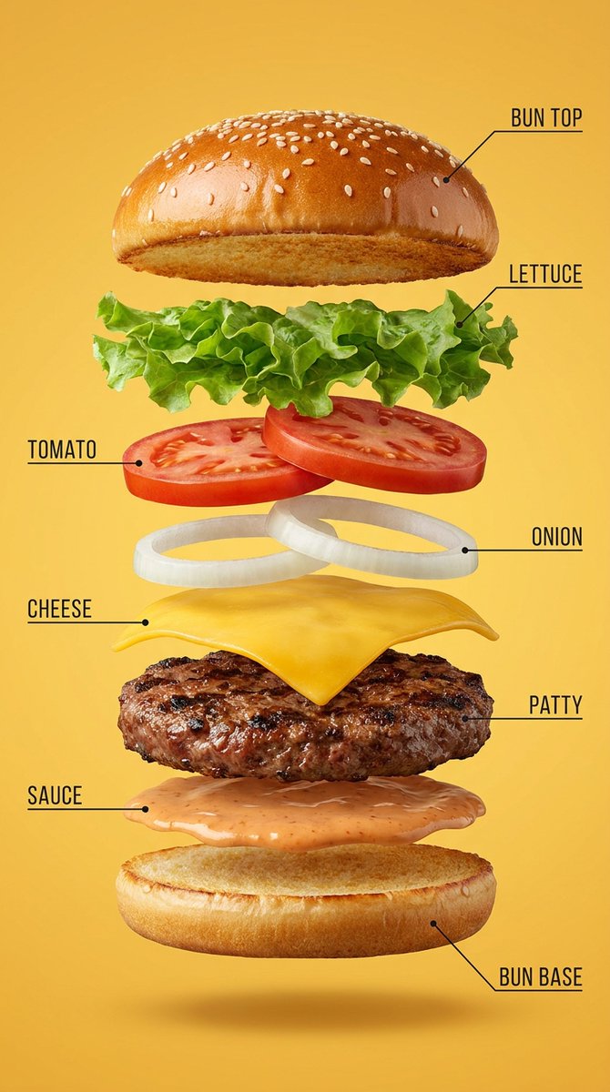 Vertical Exploded Food Infographic 1