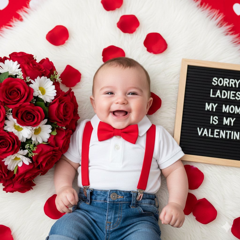 Valentine's Day Baby Boy Portrait Prompt 1