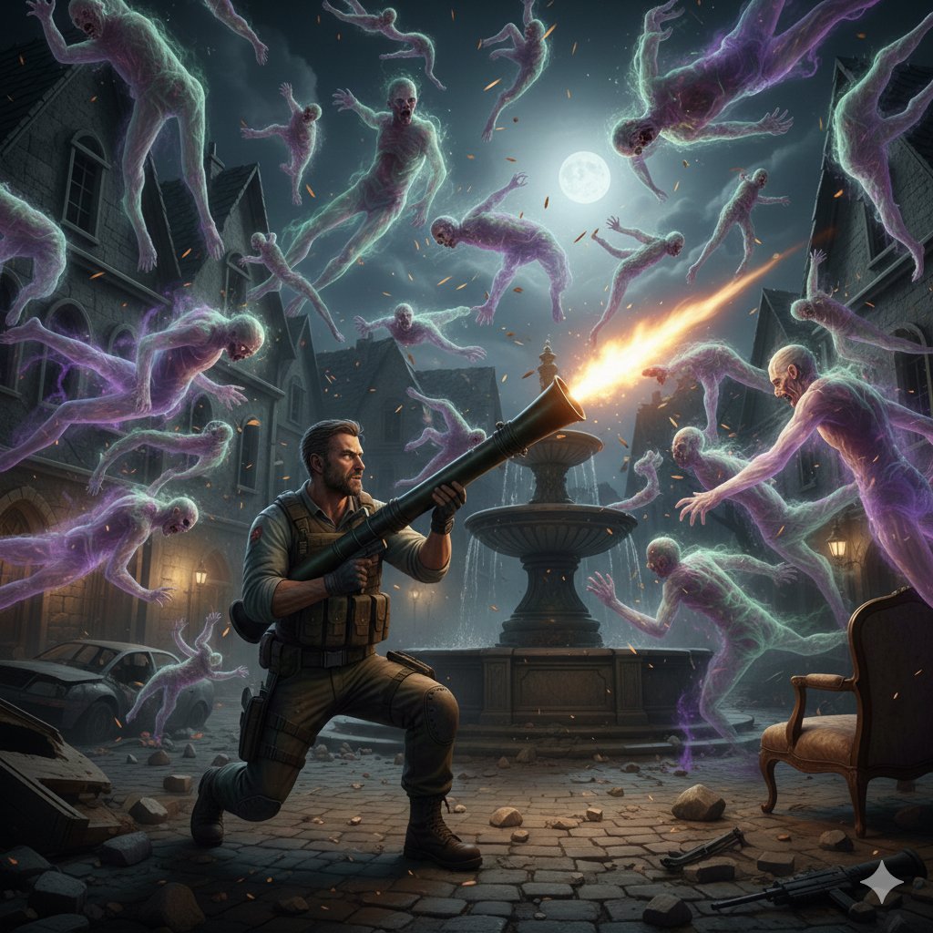 Resident Evil Rocket Launcher with Ethereal Mobs 1