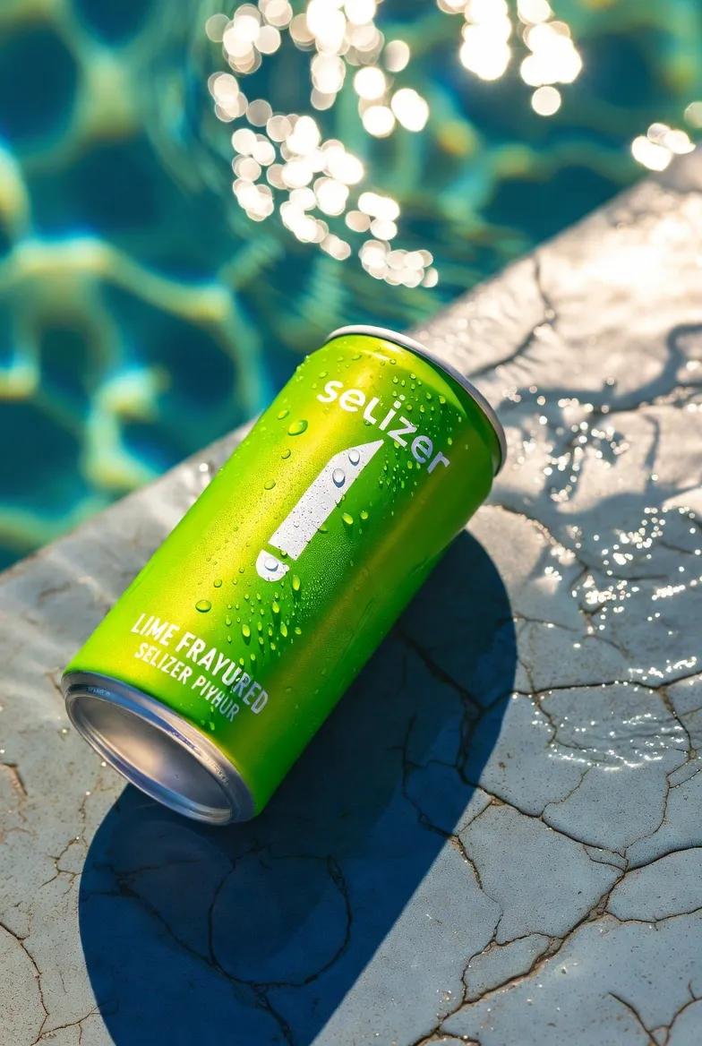 Macro Product Shot of Seltzer Can 4