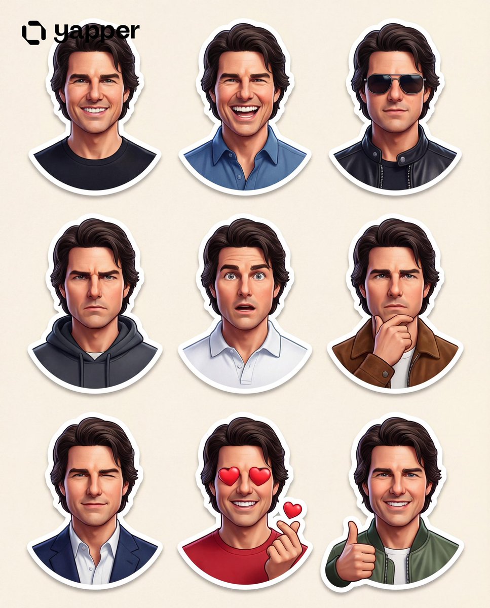 Pixar-Style 3D Character Sticker Set (9 Variations) 3