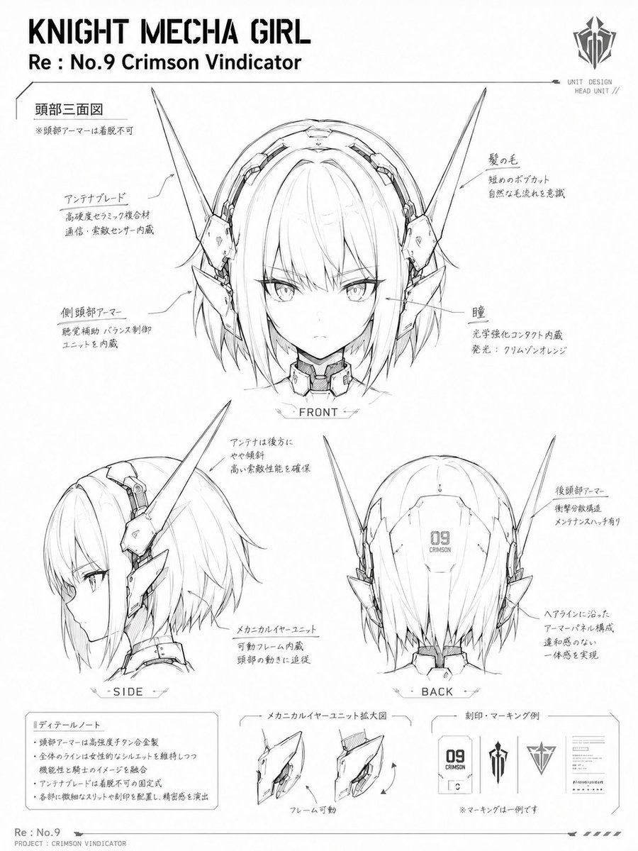 Knight Mecha Girl Model Kit Style 1