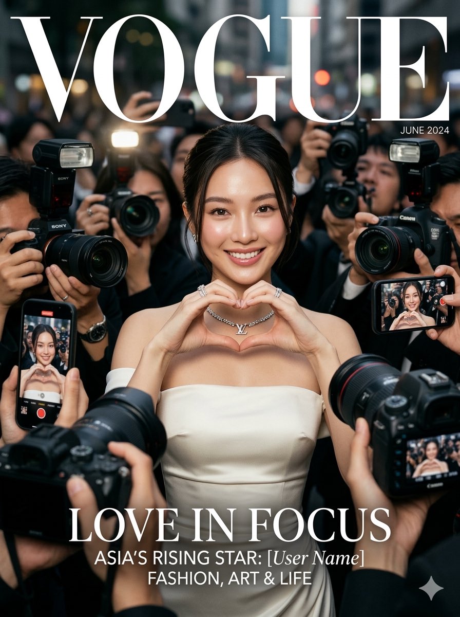 Vogue Cover Fashion Portrait with Face Reference 4