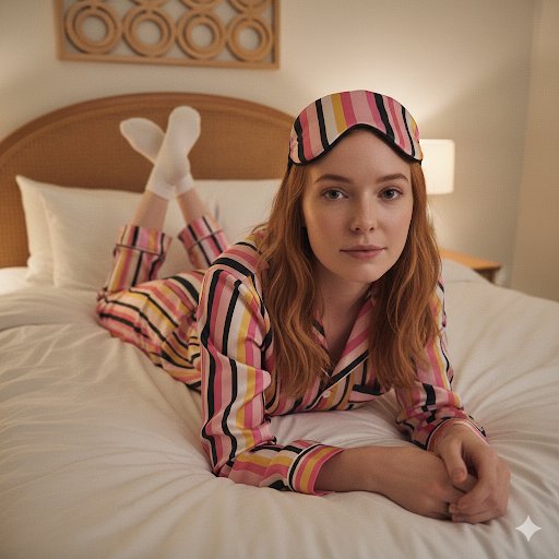 Sadie Sink Selfie in Pajamas 1