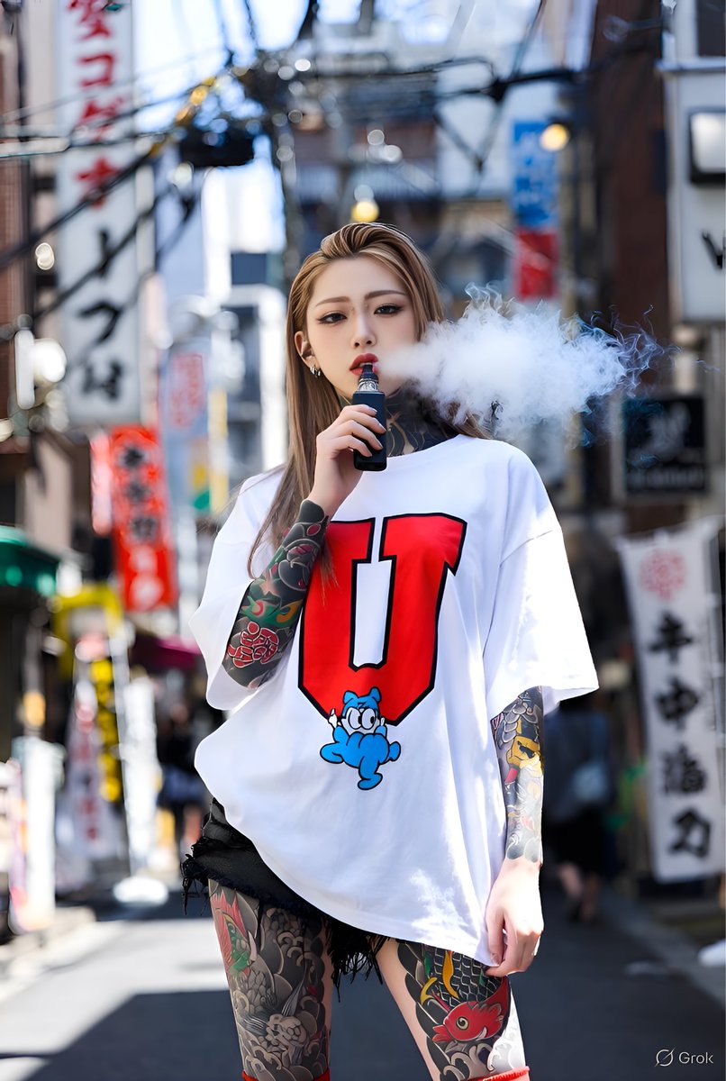 Edgy Urban Street Style Portrait in Tokyo Alleyway 2