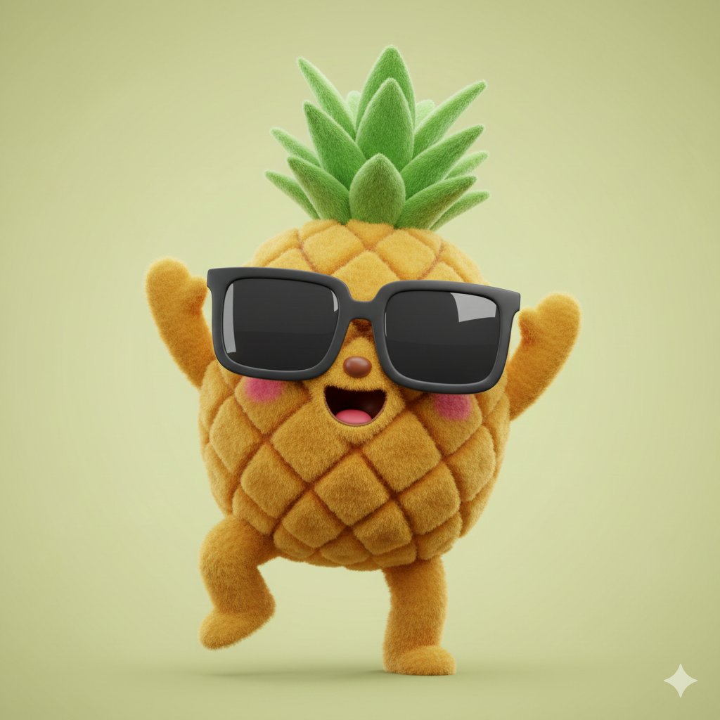 3D Plush Fruit Character Template 2