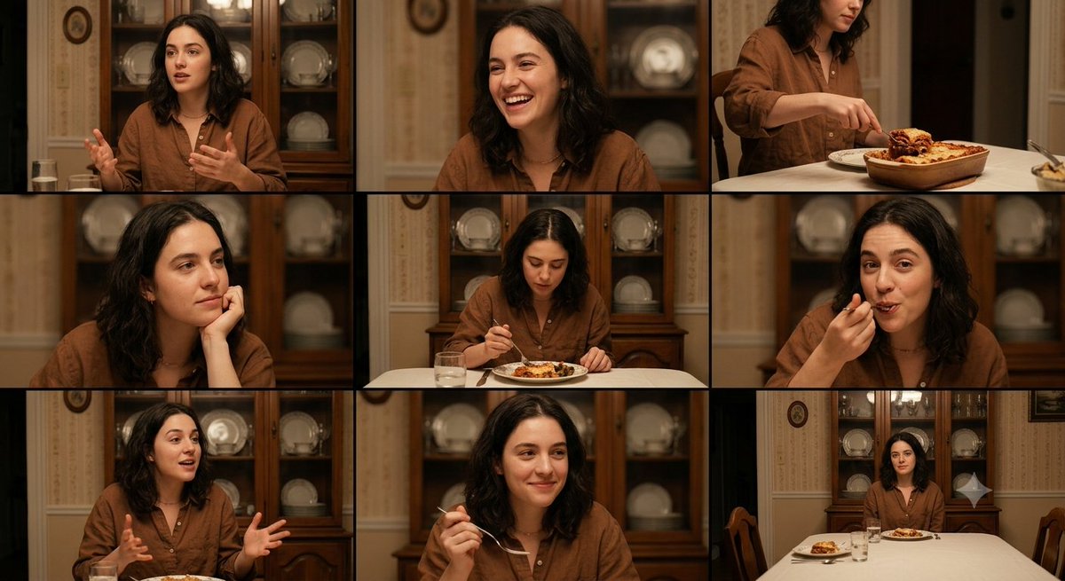 Comic / Storyboard - Family Dinner Cinematic Contact Sheet