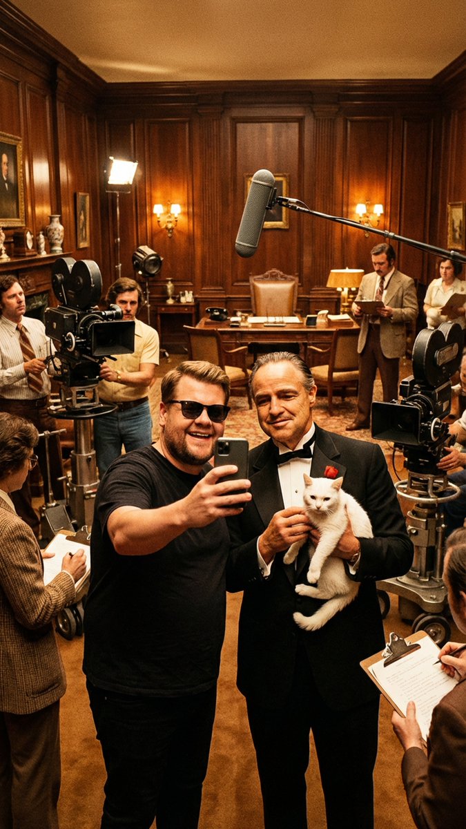 Behind-the-Scenes Selfie Identity Swap Prompt 3