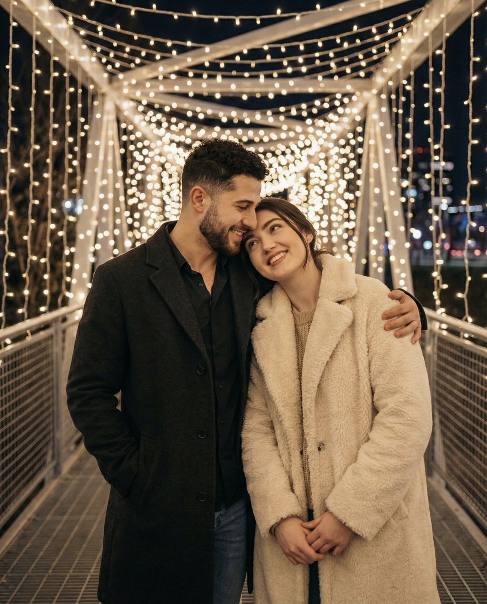 Romantic Winter Couple Portrait with Identity Lock 2