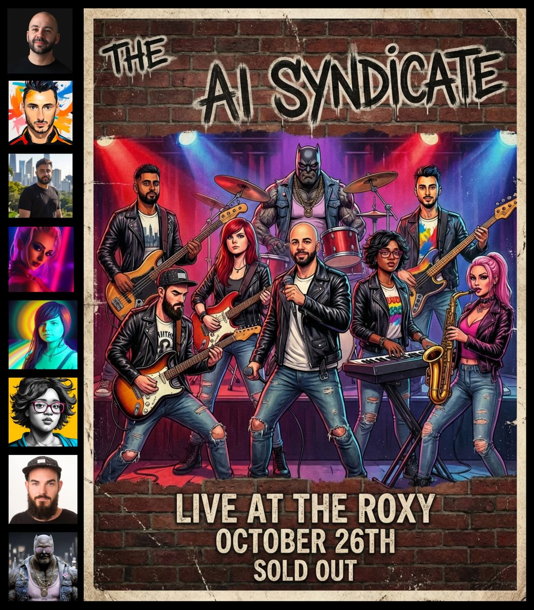 Rock band poster with consistent faces 2