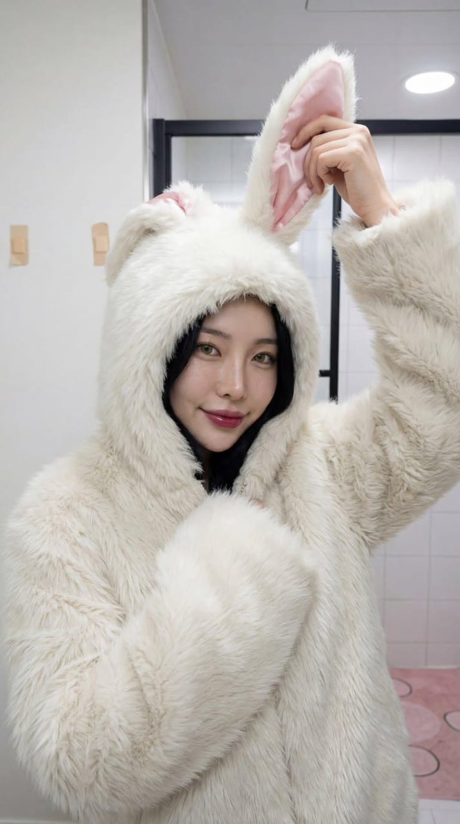 High-Contrast Portrait with Direct Flash and Faux Fur 2