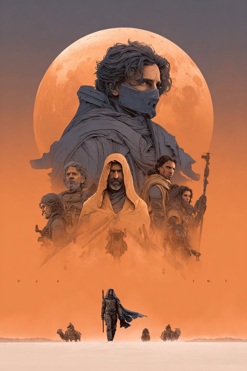 Dune Poster in Moebius Style (Multi-Model Test) 1