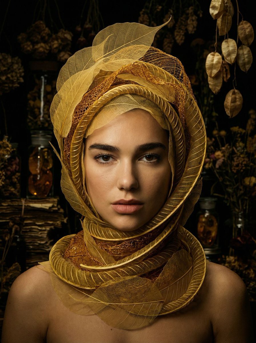 Avant-Garde Botanical Alchemist Portrait 2