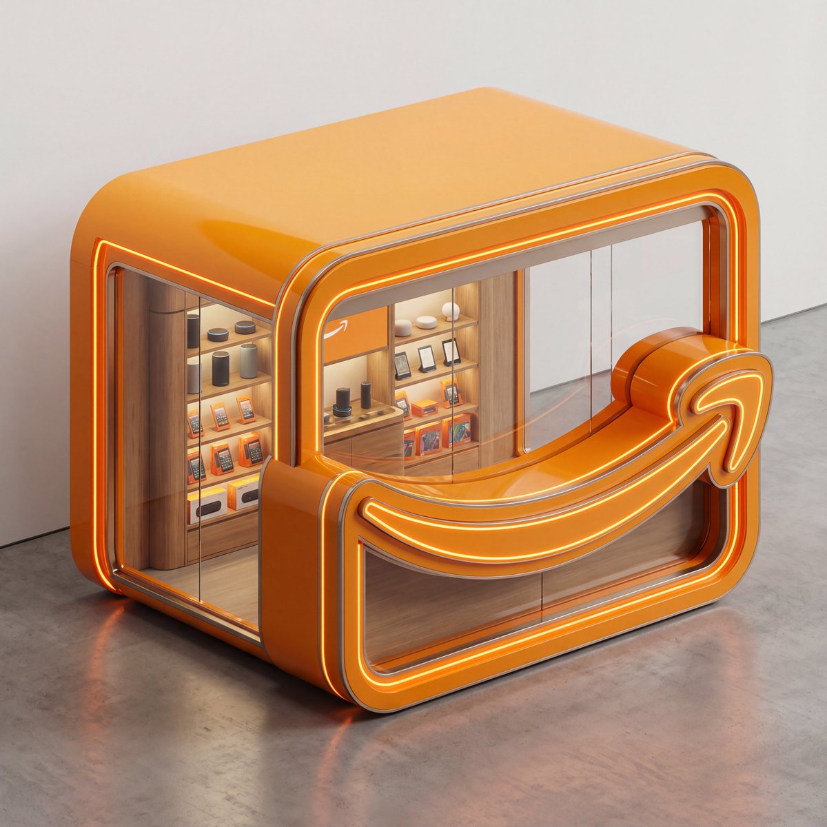 3D Isometric Luxury Pop-Up Kiosk Render 2