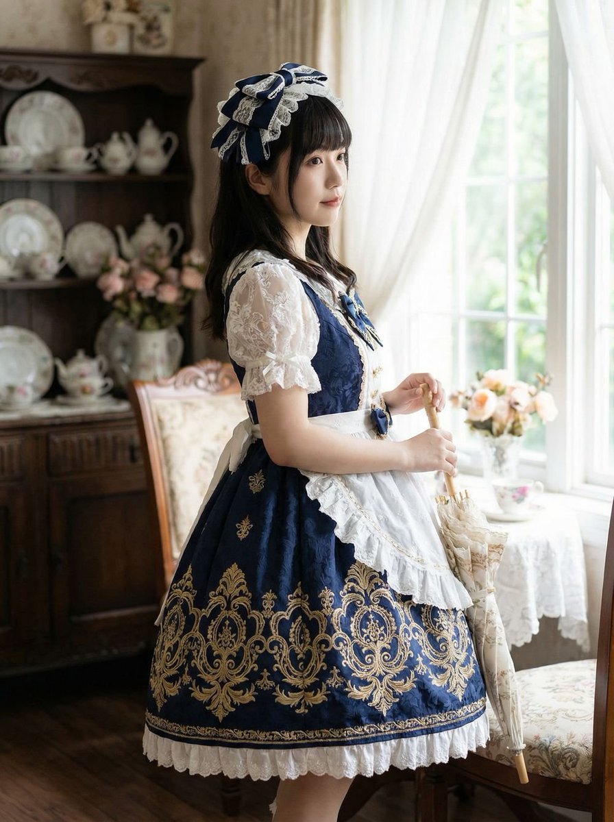 Baroque Lolita Dress Fashion Prompt 1
