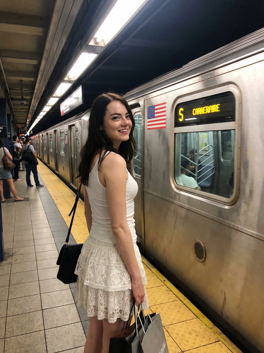 Candid Subway Platform Portrait 2